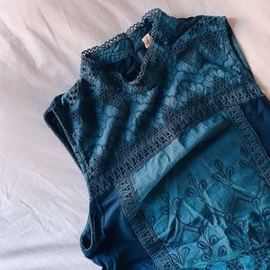 Anthropologie Sleeveless Lace Blouse